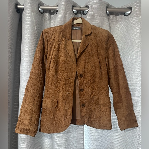 Tan Suede Blazer - Picture 1 of 3